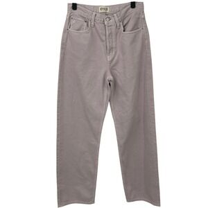 Etica High Rise Straight Leg Jeans Lavender Mauve Purple Ethically Made 27